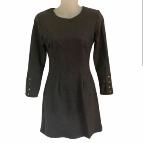 Oliveaceous Gray Long-Sleeve Dress – Size S - Picture 2 of 6
